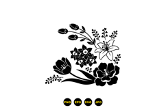 Hand Drawn Floral SVG For Invitations Product Image 3