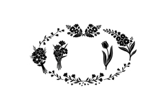 Floral Silhouette Vector For Invitations Product Image 3