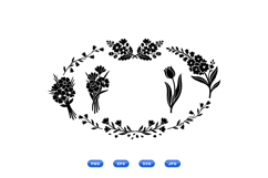 Floral Silhouette Vector For Invitations Product Image 2