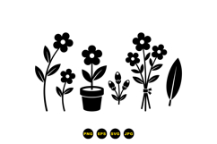 Hand Drawn Floral SVG For Crafts Product Image 3