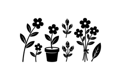 Minimal Floral SVG For Crafts And Printables Product Image 1