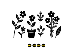 Minimal Floral SVG For Crafts And Printables Product Image 3