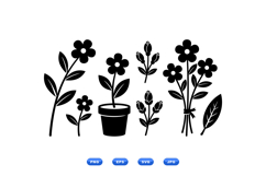 Minimal Floral SVG For Crafts And Printables Product Image 2