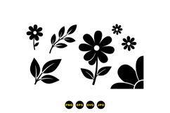 Hand Drawn Floral SVG Graphics For Cricut Crafts Product Image 1
