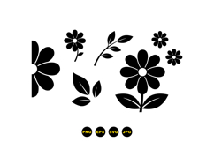 Hand Drawn Daisy Floral SVG For Crafts Product Image 3