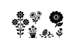 Hand Drawn Daisy Floral Clipart For Invitations Product Image 1
