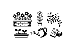 Hand Drawn Garden Floral SVG For Crafts Product Image 1