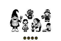 Hand Drawn Garden Gnome Vector For Crafts Product Image 1