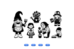 Hand Drawn Garden Gnome Vector For Crafts Product Image 2