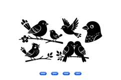 Hand Drawn Bird SVG Clipart For Invitations Product Image 2