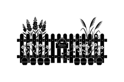 Hand Drawn Floral Fence Clipart For Crafts Product Image 1