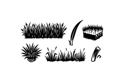 Hand Drawn Grass Illustration For Crafts Product Image 2