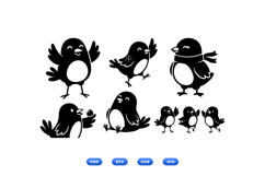 Hand Drawn Bird Clipart Kit For Crafts And Printables Product Image 1