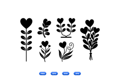 Hand Drawn Heart Floral SVG For Crafts Product Image 2