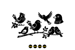 Hand Drawn Bird SVG For Crafts And Decor Product Image 3