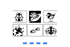 Ladybug Vector For Crafts And Printables Product Image 2