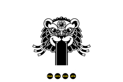 Chinese Lion Head Clipart For Festival Crafts Product Image 1
