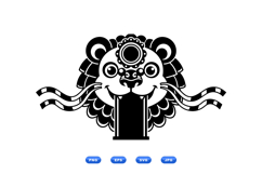 Hand Drawn Lion Dance SVG For Lunar New Year Product Image 1