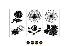 Hand Drawn Lotus SVG For Wedding Invitations Product Image 1