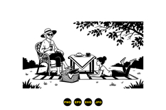 Hand Drawn Picnic SVG Clipart For Crafts Product Image 3