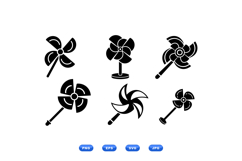 Hand Drawn Pinwheel Clipart For Crafts Product Image 2