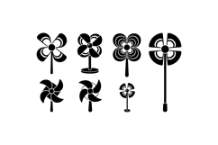 Hand Drawn Pinwheel Clipart For Invitations Crafts Product Image 2