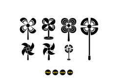 Hand Drawn Pinwheel Clipart For Invitations Crafts Product Image 3