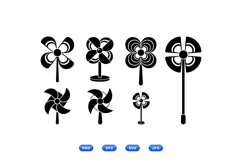 Hand Drawn Pinwheel Clipart For Invitations Crafts Product Image 1