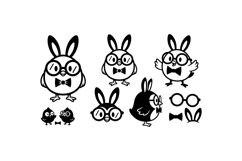 Cute Easter Chick With Bunny Ears SVG Clipart For Crafts Product Image 2