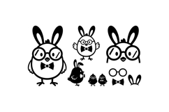 Easter Bunny Chick SVG For Crafts Product Image 2