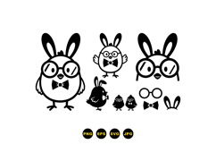 Easter Bunny Chick SVG For Crafts Product Image 3