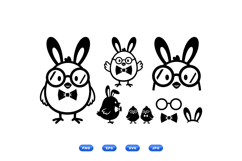 Easter Bunny Chick SVG For Crafts Product Image 1