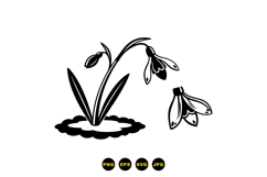 Hand Drawn Snowdrop Floral Clipart Product Image 3