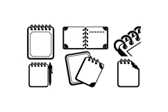 Hand Drawn Spiral Notebook Clipart For Printables Product Image 3