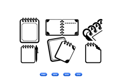 Hand Drawn Spiral Notebook Clipart For Printables Product Image 2