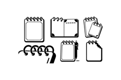 Spiral Notebook SVG Clipart For Crafts Product Image 1