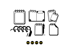 Spiral Notebook SVG Clipart For Crafts Product Image 3