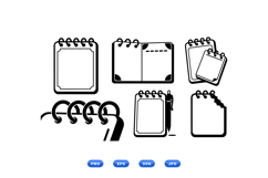 Spiral Notebook SVG Clipart For Crafts Product Image 2