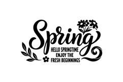 Hand Drawn Spring Floral SVG For Crafts Product Image 1