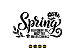 Hand Drawn Spring Floral SVG For Crafts Product Image 3