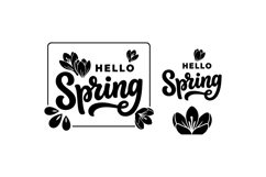 Hello Spring Floral SVG For Crafts Product Image 2