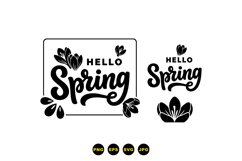 Hello Spring Floral SVG For Crafts Product Image 3