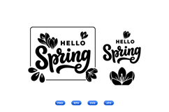 Hello Spring Floral SVG For Crafts Product Image 1