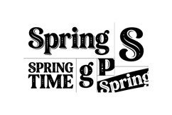 Retro Spring Lettering For Crafts And Signs Product Image 2