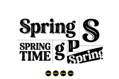 Retro Spring Lettering For Crafts And Signs Product Image 3