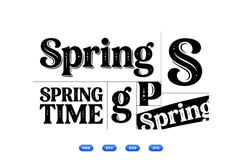 Retro Spring Lettering For Crafts And Signs Product Image 1