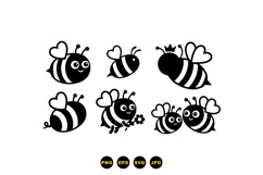 Cute Bumble Bee Clipart For Crafts Product Image 1