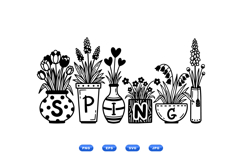 Hand Drawn Spring Floral Clipart For Crafts Product Image 1