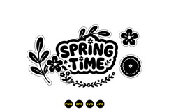 Hand Drawn Spring Floral Sticker SVG Product Image 3