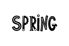 Hand Drawn Spring Typography Floral Clipart Product Image 2